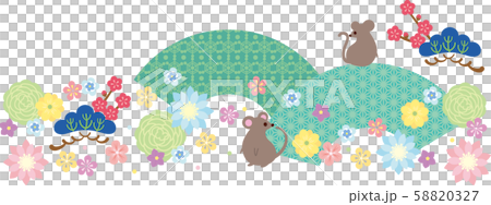 japanese pattern, year of the rat, child 58820327