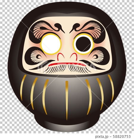 New Year's card material Daruma Black New Year's card material Daruma Black 58820753
