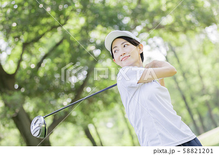 女性　ゴルフ 58821201