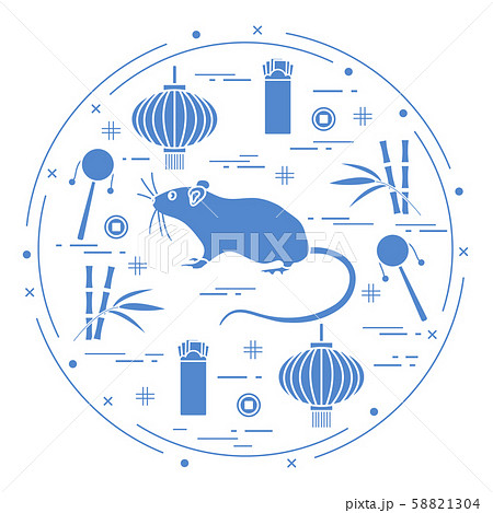 Chinese New Year Rat symbol 2020 calendar Festive Chinese New Year Rat symbol 2020 calendar Festive 58821304