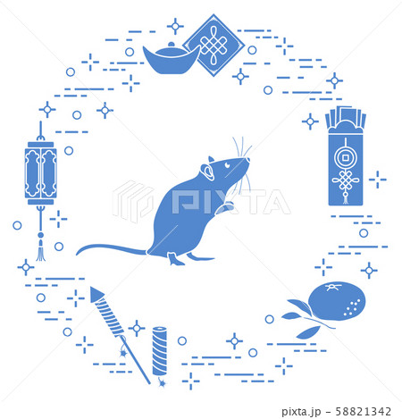 Chinese New Year Rat symbol 2020 calendar 58821342