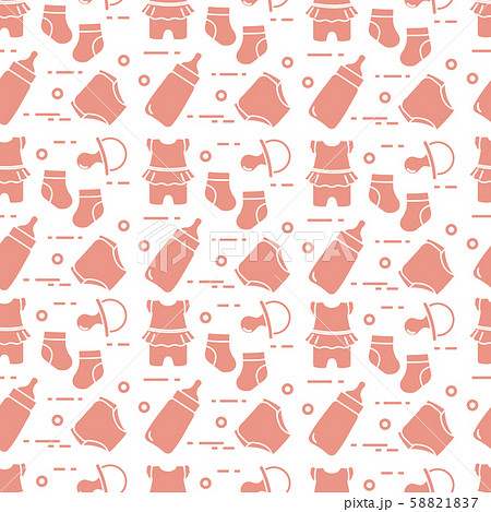 Newborn baby seamless pattern 58821837