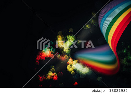 Beautiful abstract rainbow bridge and multi 58821982