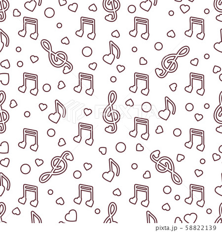 Notes, hearts Romantic pattern. Valentine's day Notes, hearts Romantic pattern. Valentine's day 58822139