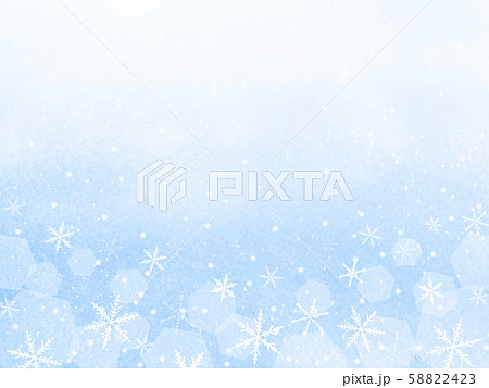 幻想的な雪の結晶 背景のイラスト素材 5423