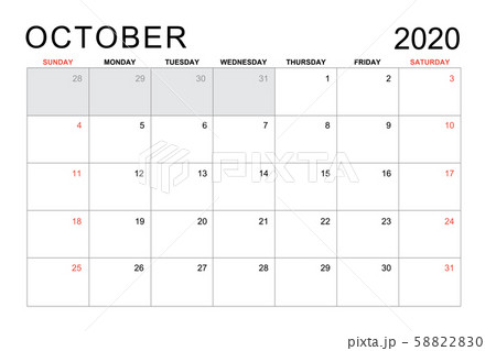 2020 october calendar 58822830