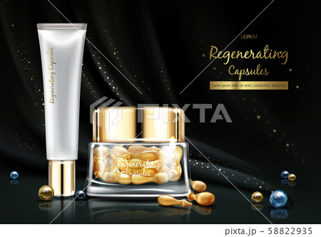Skin regenerating cosmetics products banner 58822935