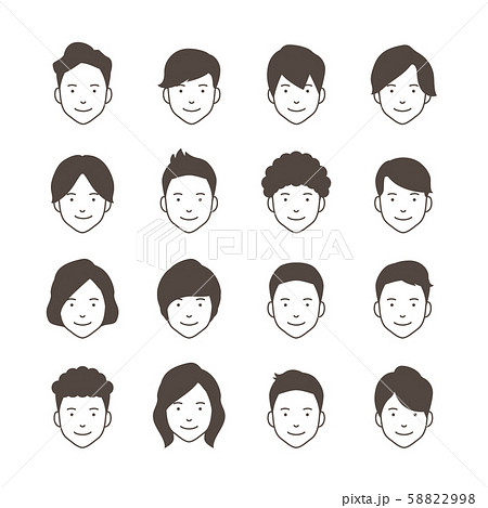 Male Hairstyle Stock Illustration 5998