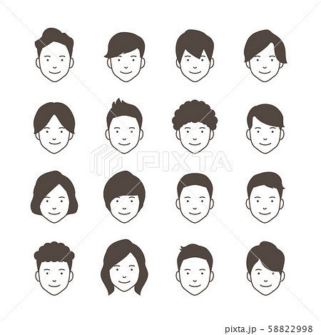 髪型 イラスト 男 Female Hairstyles Catalog Special