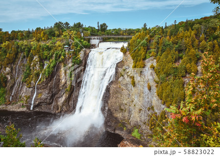 Montmorency Falls on a sunny fall day. Quebec, 58823022