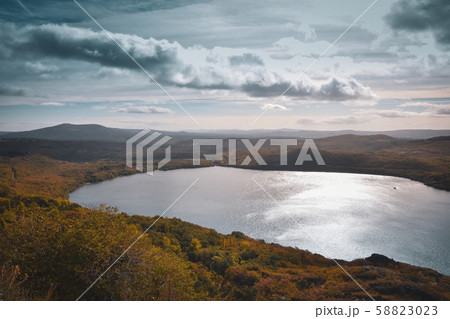 Mountain landscape with a lake, mountains and 58823023