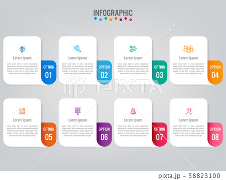 Business infographic labels template with options. Creative concept for infographic. Business infographic labels template with options. Creative concept for infographic. 58823100