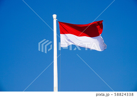 インドネシアの国旗 インドネシアの国旗 58824338