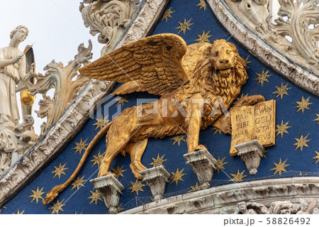 Winged Lion of St Mark - Basilica of San Marco Venice Italy 58826492