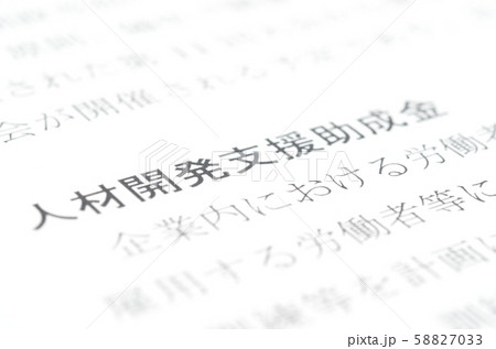 人材開発支援助成金 人材開発支援助成金 58827033