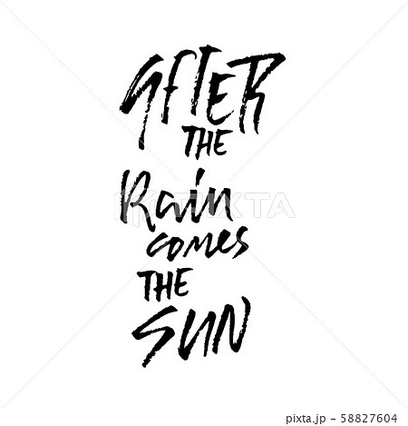 After The Rain Comes The Sun Hand Drawn Dry のイラスト素材
