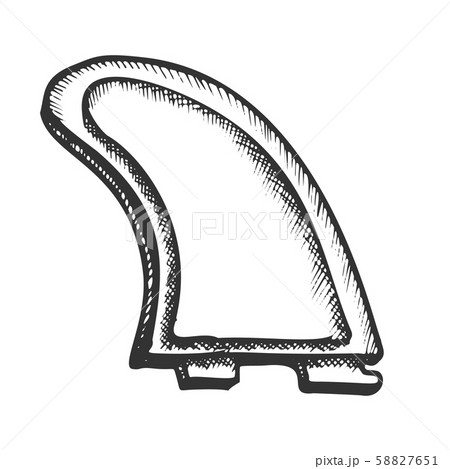 Surfboard Single Keel Monochrome Element Vector Surfboard Single Keel Monochrome Element Vector 58827651