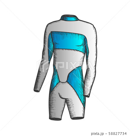 Surfer Swimming Suit For Man Color Vectorのイラスト素材