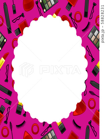 Pink frame with beauty products seamless pattern Pink frame with beauty products seamless pattern 58828231