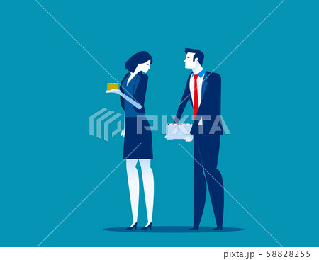 Business people and Different salaries. Concept 58828255