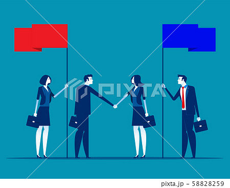 Agreement with partnership. Concept business 58828259