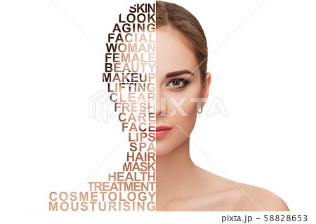 portrait of beautiful young blonde woman with green eyes on whit portrait of beautiful young blonde woman with green eyes on whit 58828653