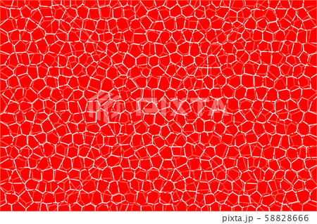 Abstract mosaic tile texture. White cells on red background. Geometric polygon shapes grid pattern. 58828666