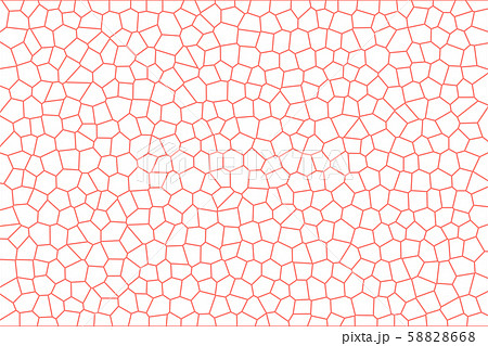 Abstract mosaic tile texture. Coral cells on white background. Geometric polygon shapes grid pattern. 58828668