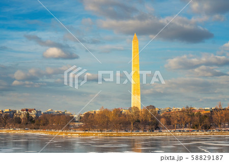 View on washington monument at winter View on washington monument at winter 58829187