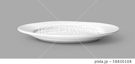 white plate on gray white plate on gray 58830108
