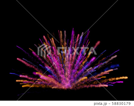 Abstract colorful dust explode on black background Abstract colorful dust explode on black background 58830179