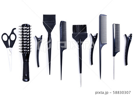 Hairdressing tools top view 58830307