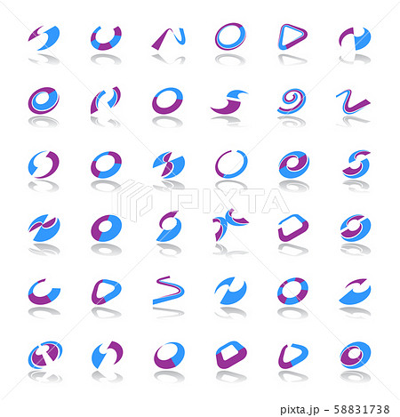 Design elements set. Abstract geometric icons. 58831738