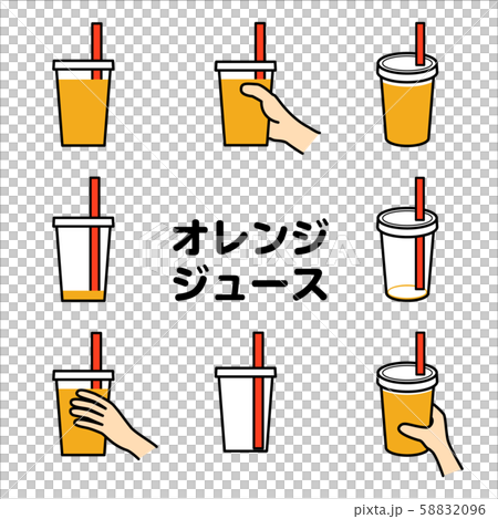 Orange juice illustration set Orange juice illustration set 58832096