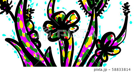 アート 芸術 落書き イタズラ書き 適当 無茶苦茶 馬鹿 無意味のイラスト素材 5814