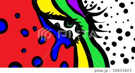 アート 芸術 落書き イタズラ書き 適当 無茶苦茶 馬鹿 無意味のイラスト素材 53