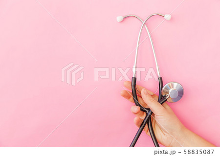 Simply minimal design woman hand holding medicine 58835087