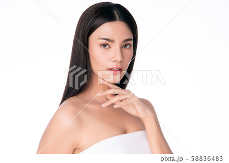 Beautiful Young Asian Woman with Clean Fresh Skin, Beautiful Young Asian Woman with Clean Fresh Skin, 58836483