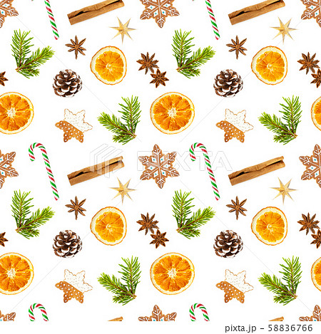 Christmas seamless pattern isolated on white Christmas seamless pattern isolated on white 58836766