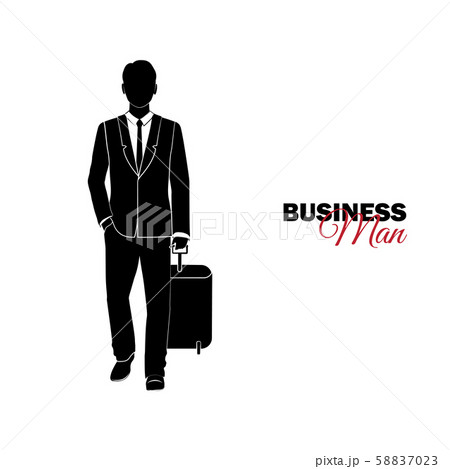 Businessman, Manager. A man in a business suit. Businessman comes with a suitcase Businessman, Manager. A man in a business suit. Businessman comes with a suitcase 58837023