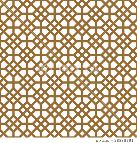 Seamless geometric pattern in golden and 58838291