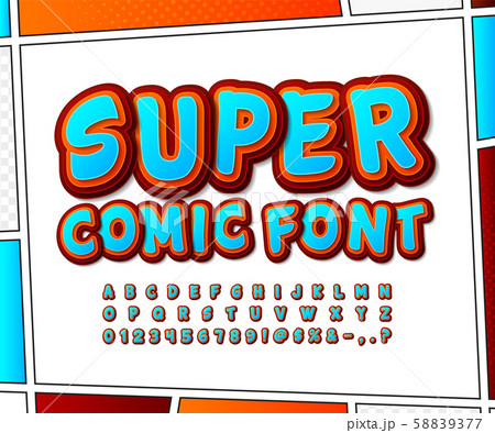 Comics font. Cartoon alphabet in pop art style Comics font. Cartoon alphabet in pop art style 58839377