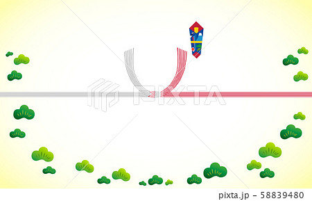 熨斗紙-結び切り 松（黄色ぼかし） 58839480