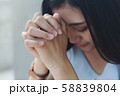 Women praying hand faith jesus promise Pray for 58839804