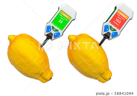 Nitrate testers with lemons 58841094
