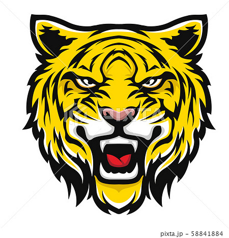 Tiger Face sport logo design 58841884