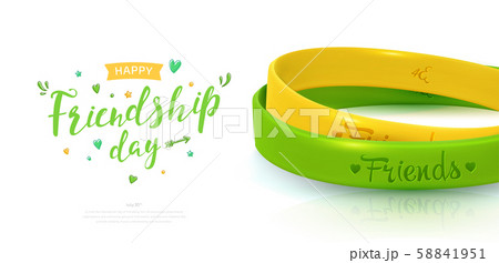 Friendship Day. Rubber bracelets for friend band Friendship Day. Rubber bracelets for friend band 58841951