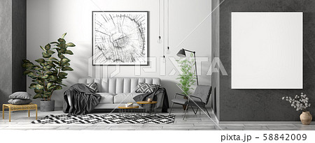 Modern interior of apartment, living room with Modern interior of apartment, living room with 58842009