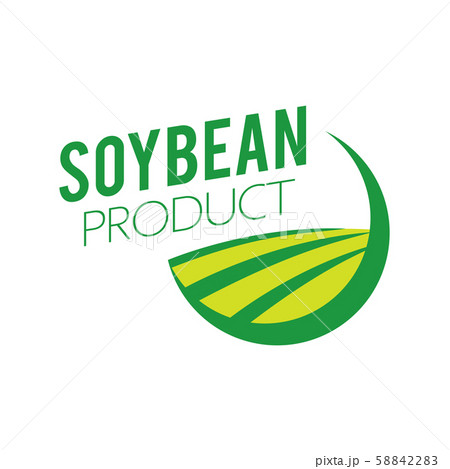 Vector logo of soybean and agricultural products 58842283