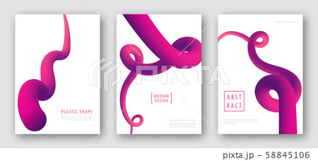Flyers with abstract fluid gradient shapes Flyers with abstract fluid gradient shapes 58845106